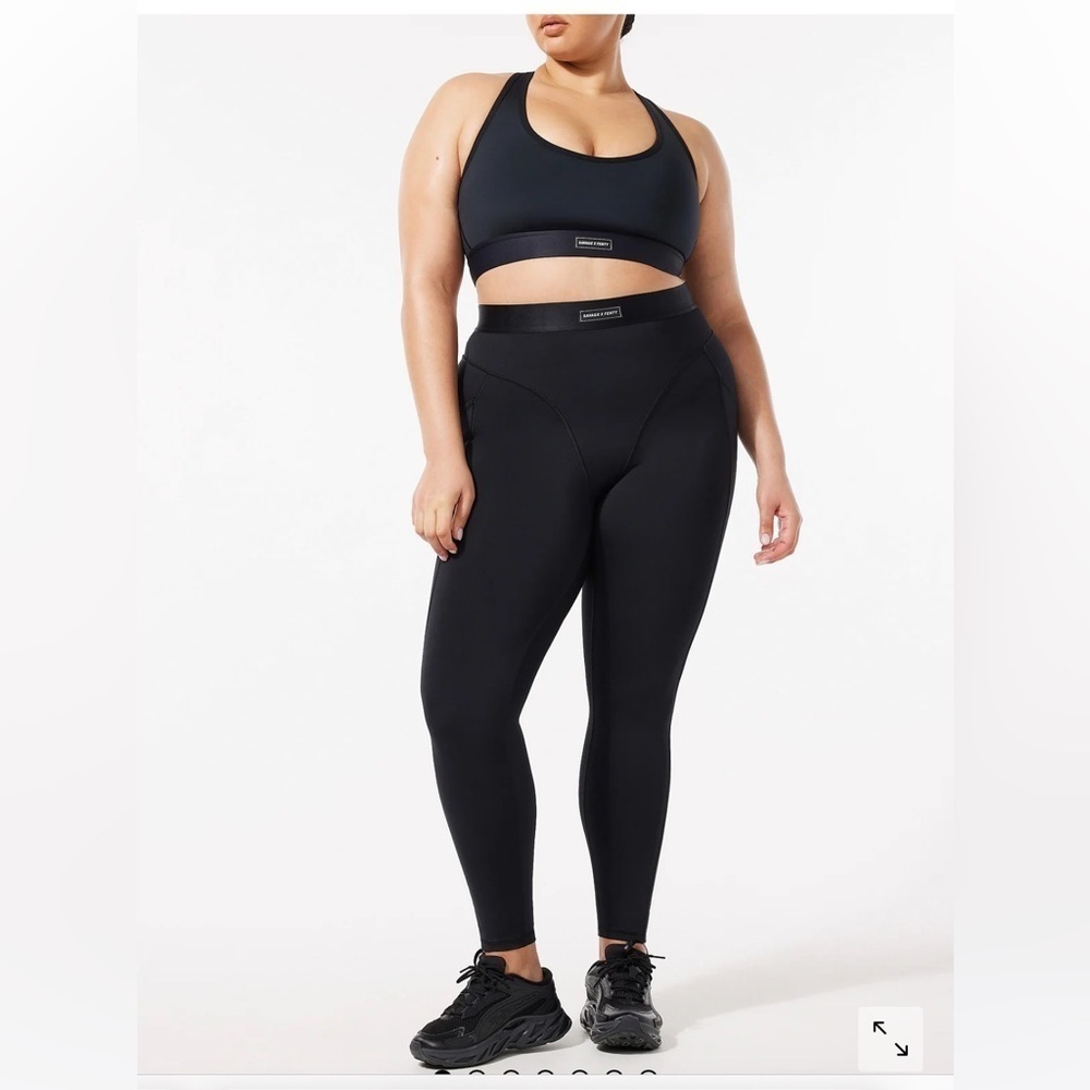 Savage X Fenty Lineup High Waisted Active Yoga Workout Black Pocket Legging 3X